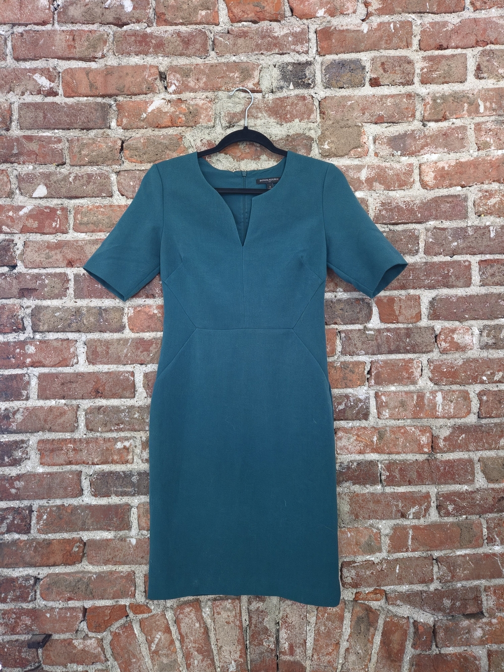 Banana Republic Green Midi Sheath Dress